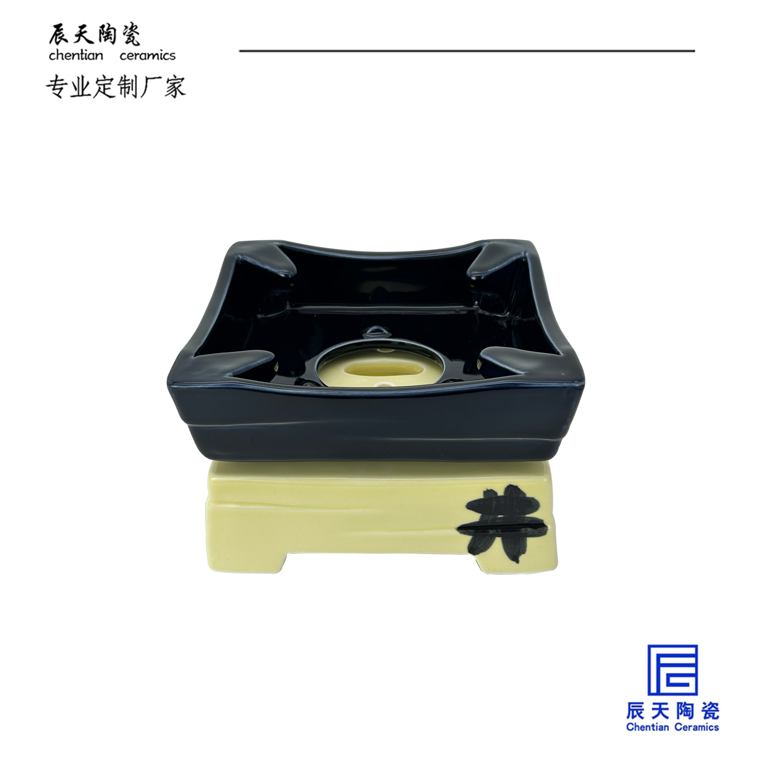 <b>客戶定制 創意陶瓷方形撞色小電爐配件</b>